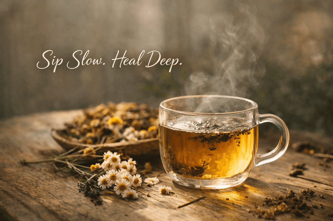 Midnight Calm herbal tea for a calm evening wind-down