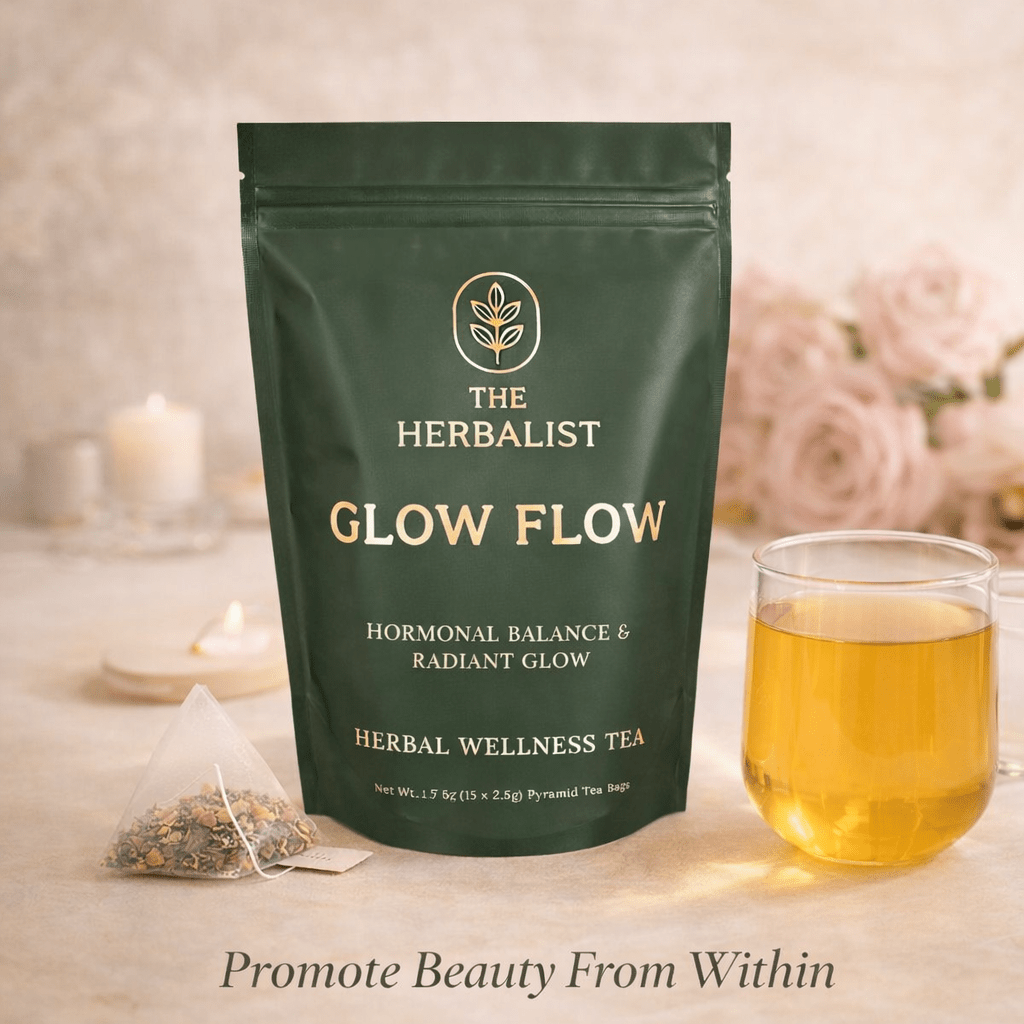 Glow Flow Herbal Tea – Hormonal Balance & PCOS Support Blend The Herbalist 