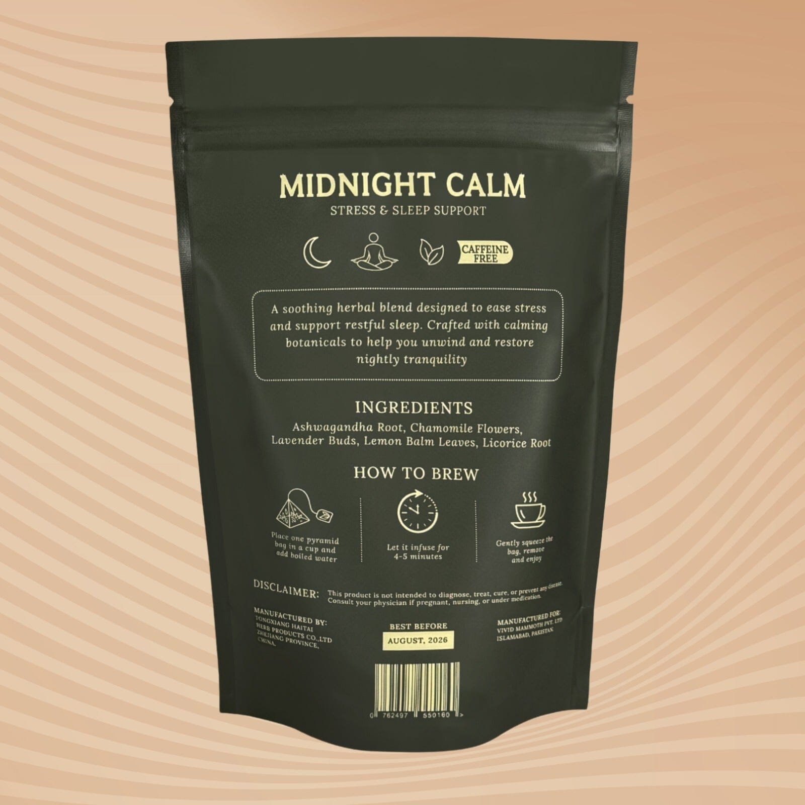 Midnight Calm Herbal Tea – Natural Sleep Aid & Stress Relief Blend The Herbalist 