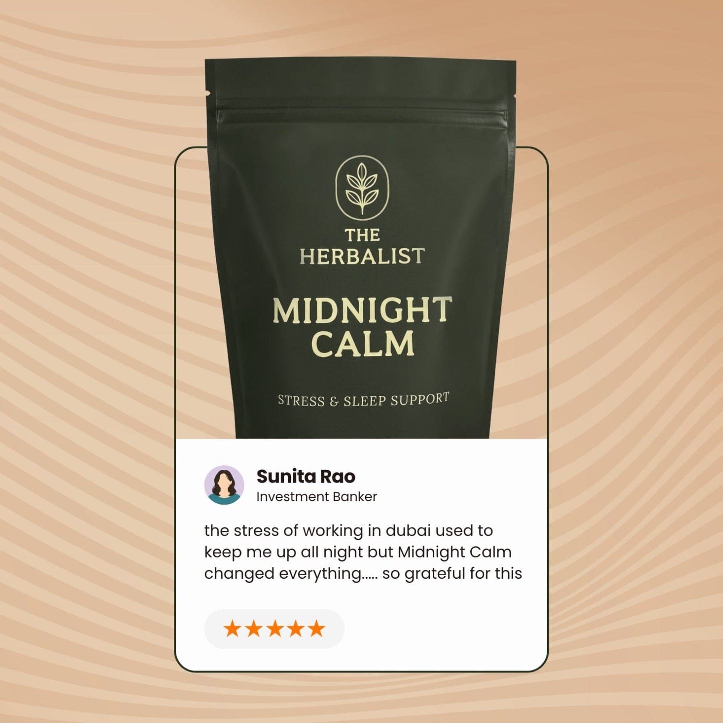 Midnight Calm Herbal Tea – Natural Sleep Aid & Stress Relief Blend The Herbalist 