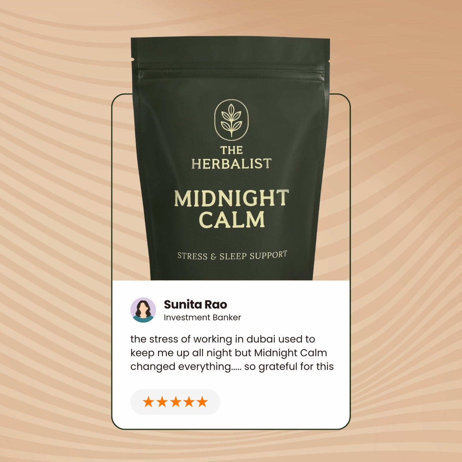 Midnight Calm Herbal Tea – Natural Sleep Aid & Stress Relief Blend The Herbalist 