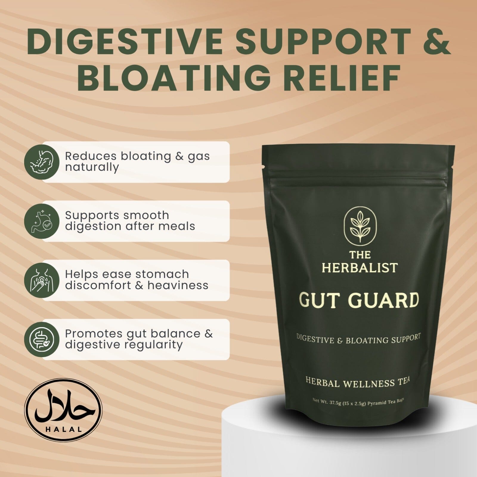 Gut Guard Herbal Tea – Digestive Support & Bloating Relief Blend The Herbalist 